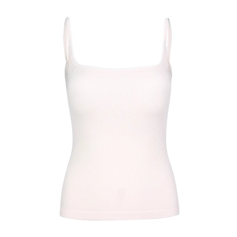 Top Deportivo con Soporte Invisible y Cuello Cuadrado