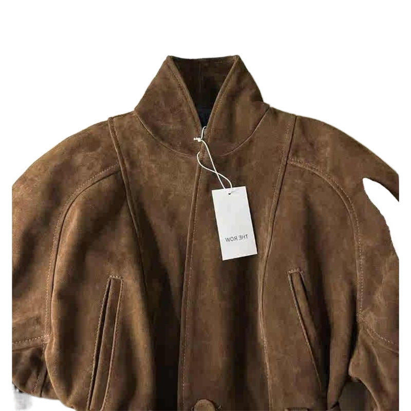 Chaqueta Corta Ajustada a la Cintura – Rompevientos Marrón