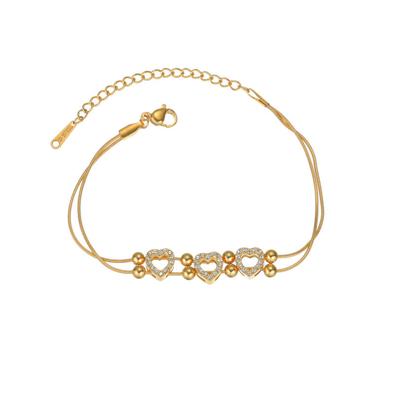 Pulsera de Acero Inoxidable con Baño de Oro