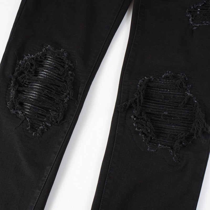 Jeans rasgados de moda urbana para hombre