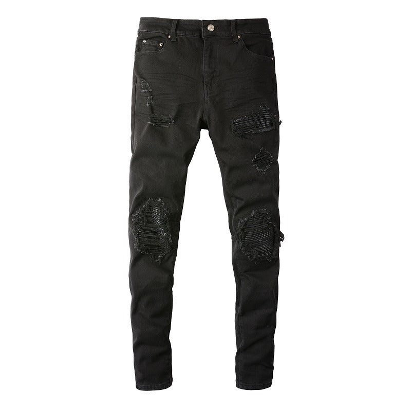 Jeans rasgados de moda urbana para hombre