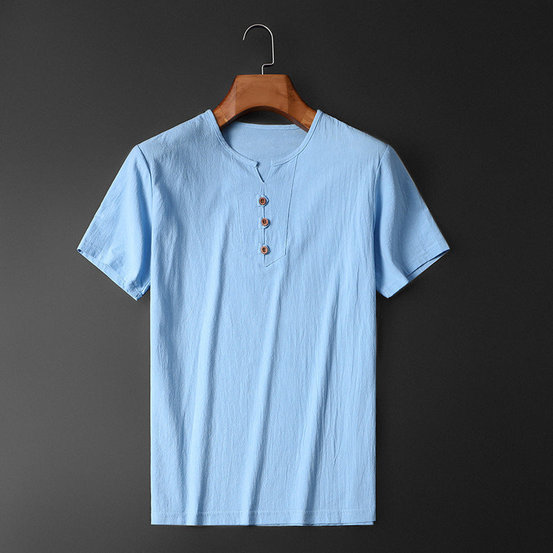 Camiseta casual de manga corta para hombre talla grande