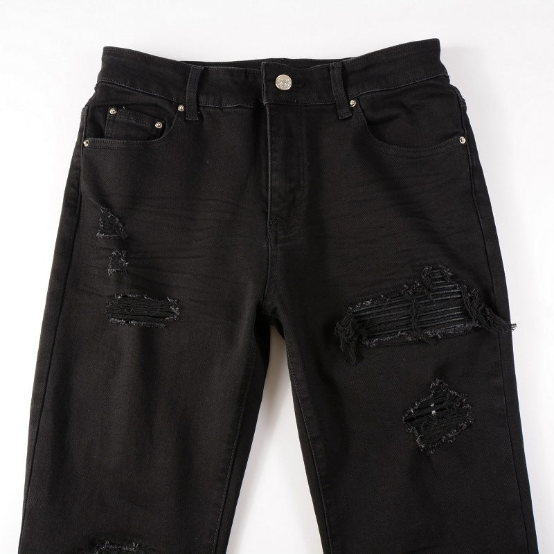 Jeans rasgados de moda urbana para hombre