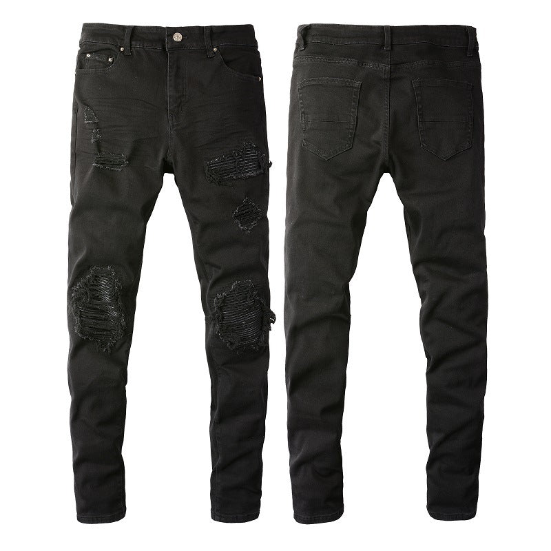 Jeans rasgados de moda urbana para hombre