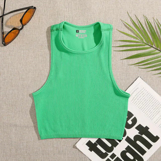 Ribbed Workout Tank Top