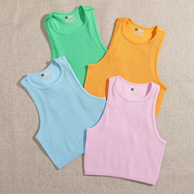 Ribbed Workout Tank Top