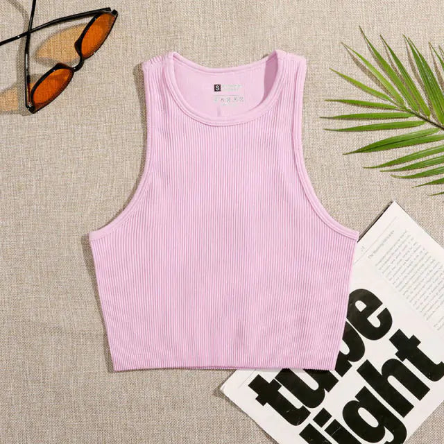 Ribbed Workout Tank Top