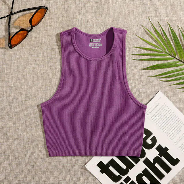 Ribbed Workout Tank Top