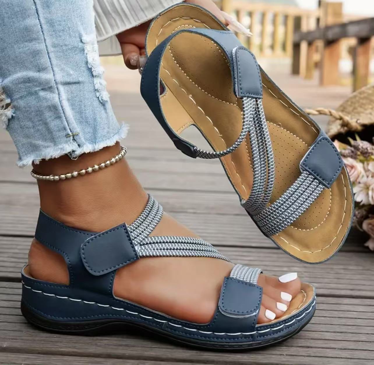 Sandalias deportivas ligeras y cómodas para mujer, talla grande