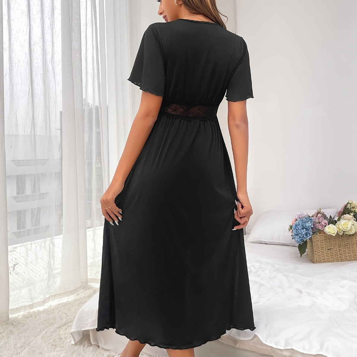 Vestido Casual de Verano para Mujer en Color Sólido