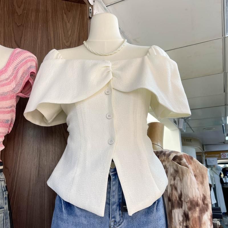 Top Chic Francesa con Hombros al Descubierto