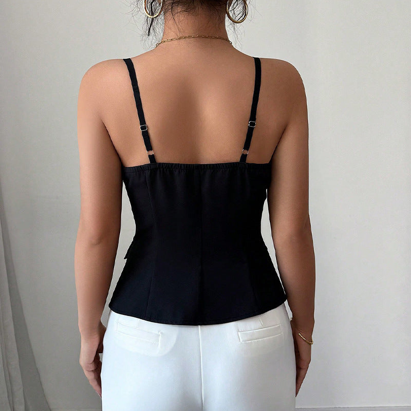 Chaleco con Cárdigan de Tirantes – Estilo Moderno y Femenino