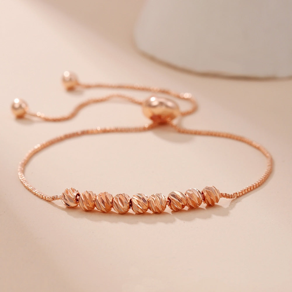 Pulsera Ajustable de Cuentas – 9 Perlas de la Suerte