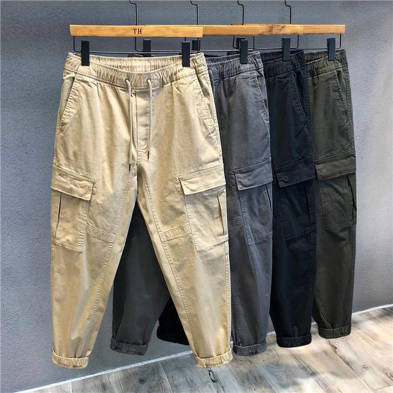 Pantalones de trabajo holgados para hombre, estilo casual, ideales para otoño.