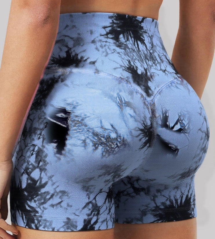 Shorts de Yoga Ajustados a la Cintura con Diseño de Durazno para Realzar Cadera