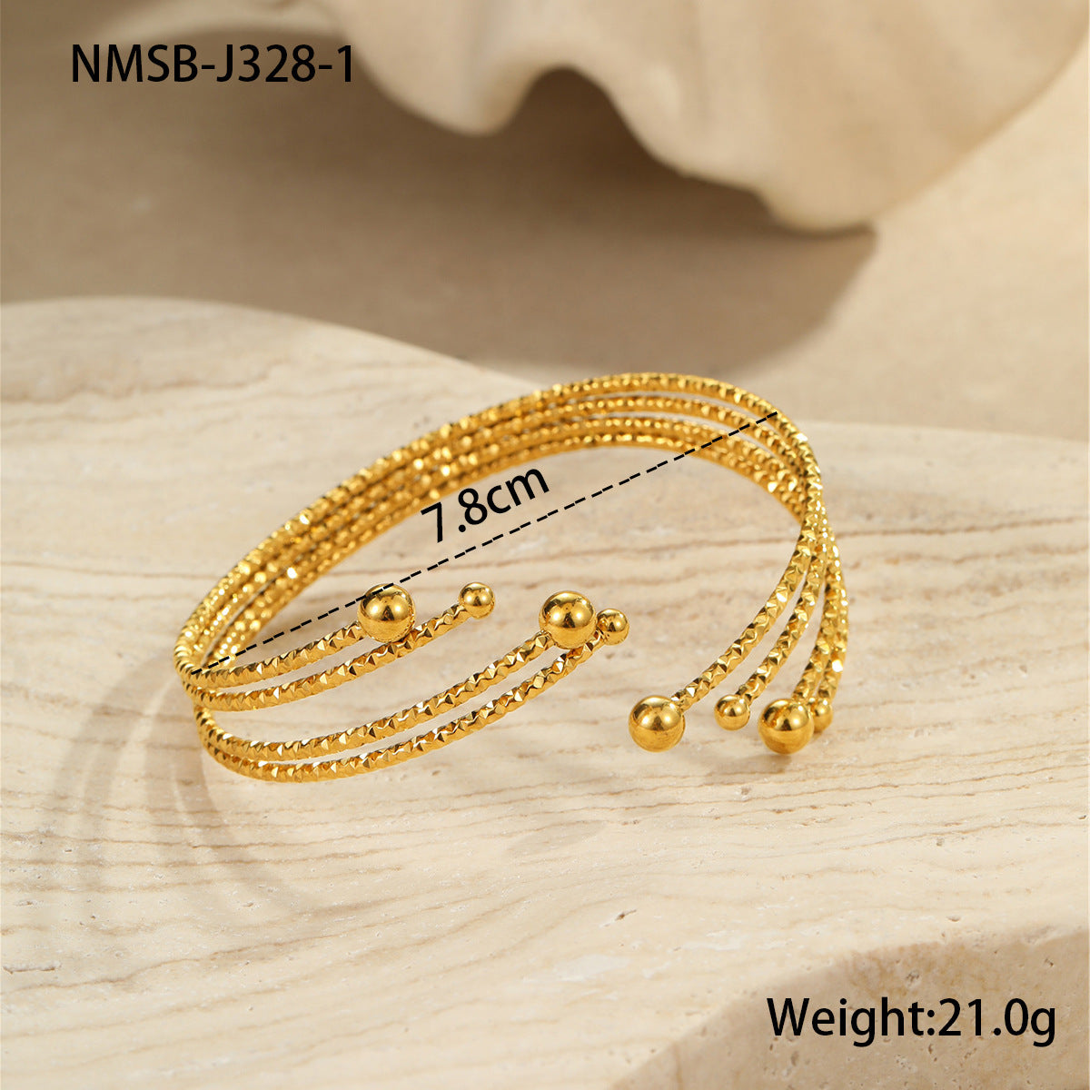 Pulsera Anillo Bañada en Oro 18k