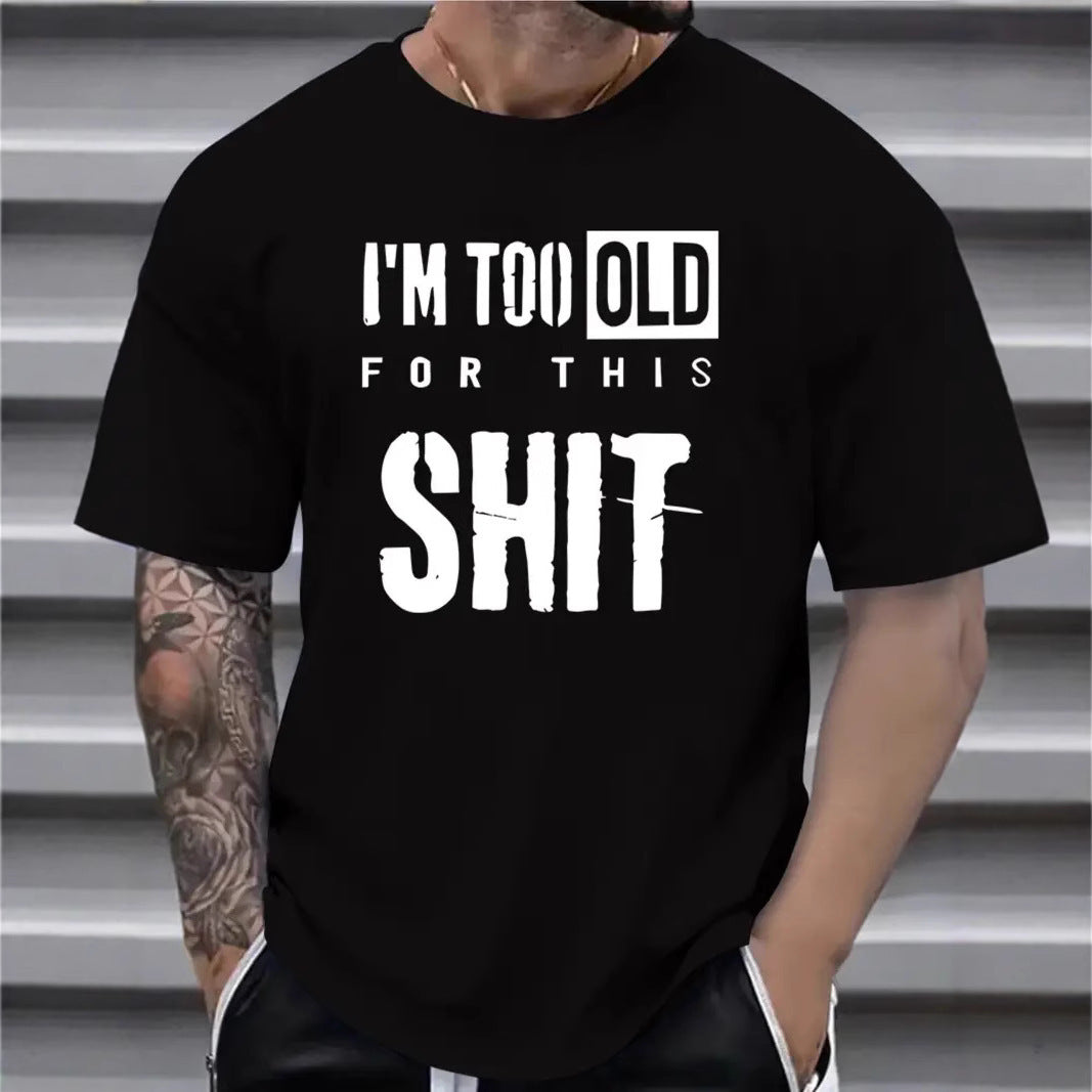 Camiseta corta para hombre con diseño de letras