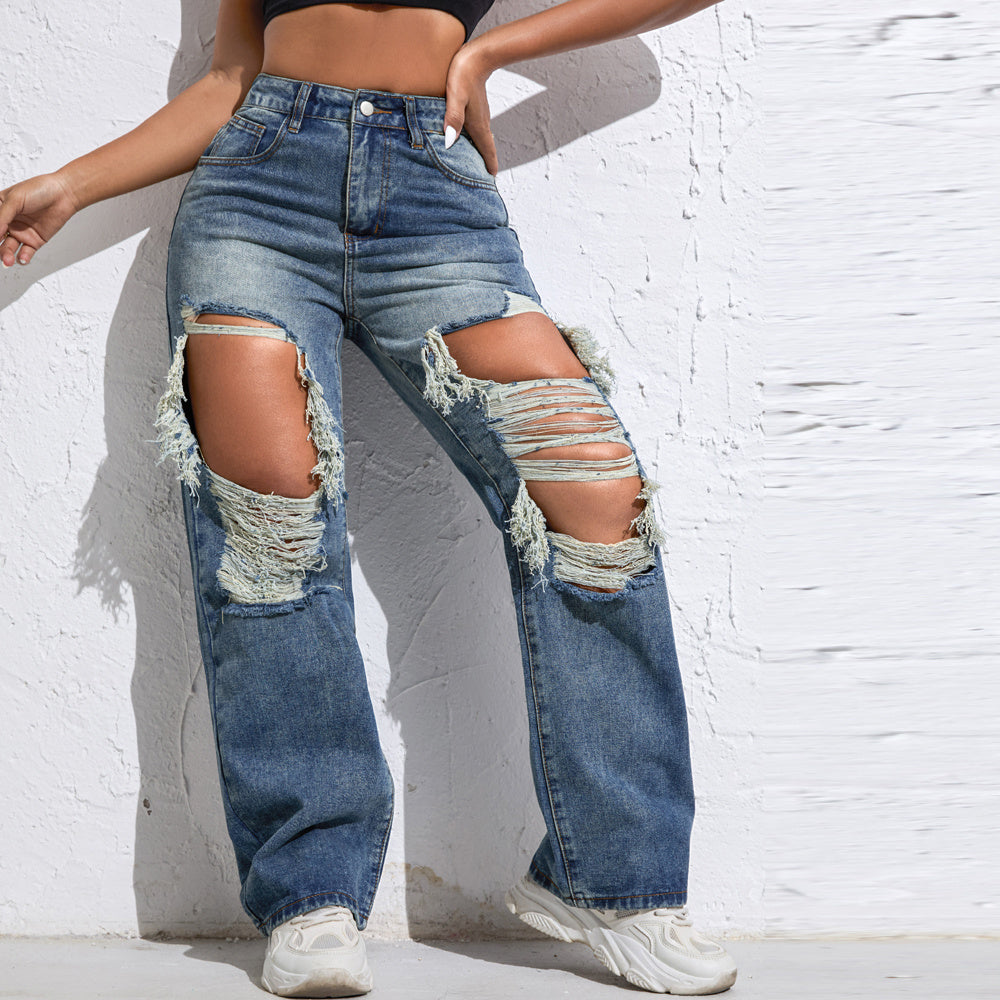 Jeans estilo americano, anchos, vintage y con onda relajada