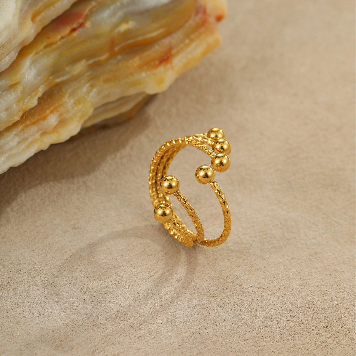 Pulsera Anillo Bañada en Oro 18k