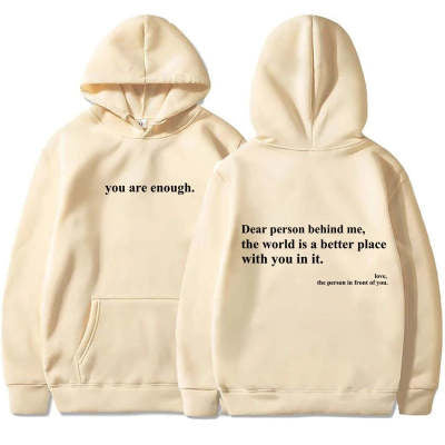 Sudadera con Capucha Estampada con Bolsillo, Cordón y Forro de Polar