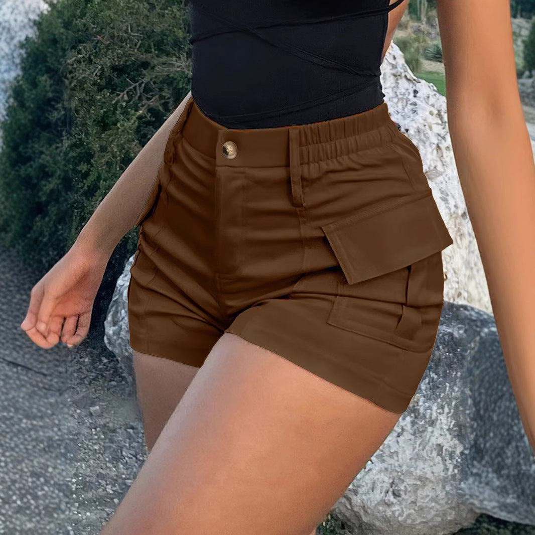 Shorts Cortos Casual Americanos de Verano en Color Sólido