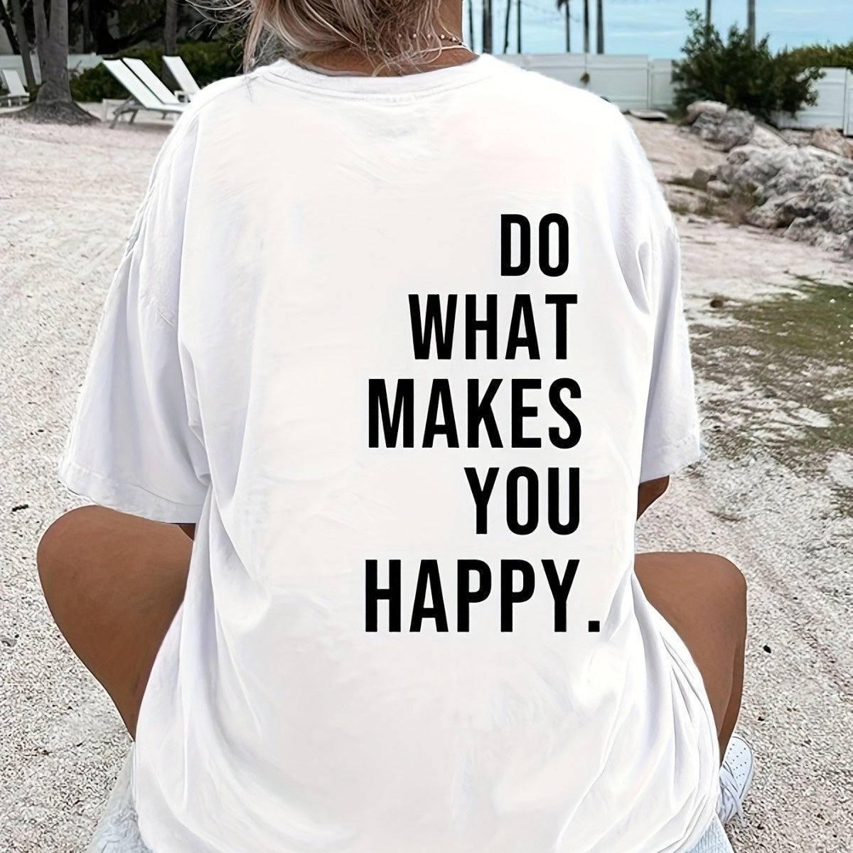 Playera Casual con Estampado "DO WHAT" para Mujer