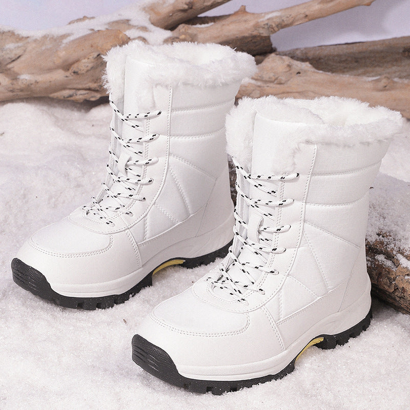 Botas de Nieve Impermeables y Antideslizantes con Acolchado de Algodón – Media Pantorrilla para Exterior