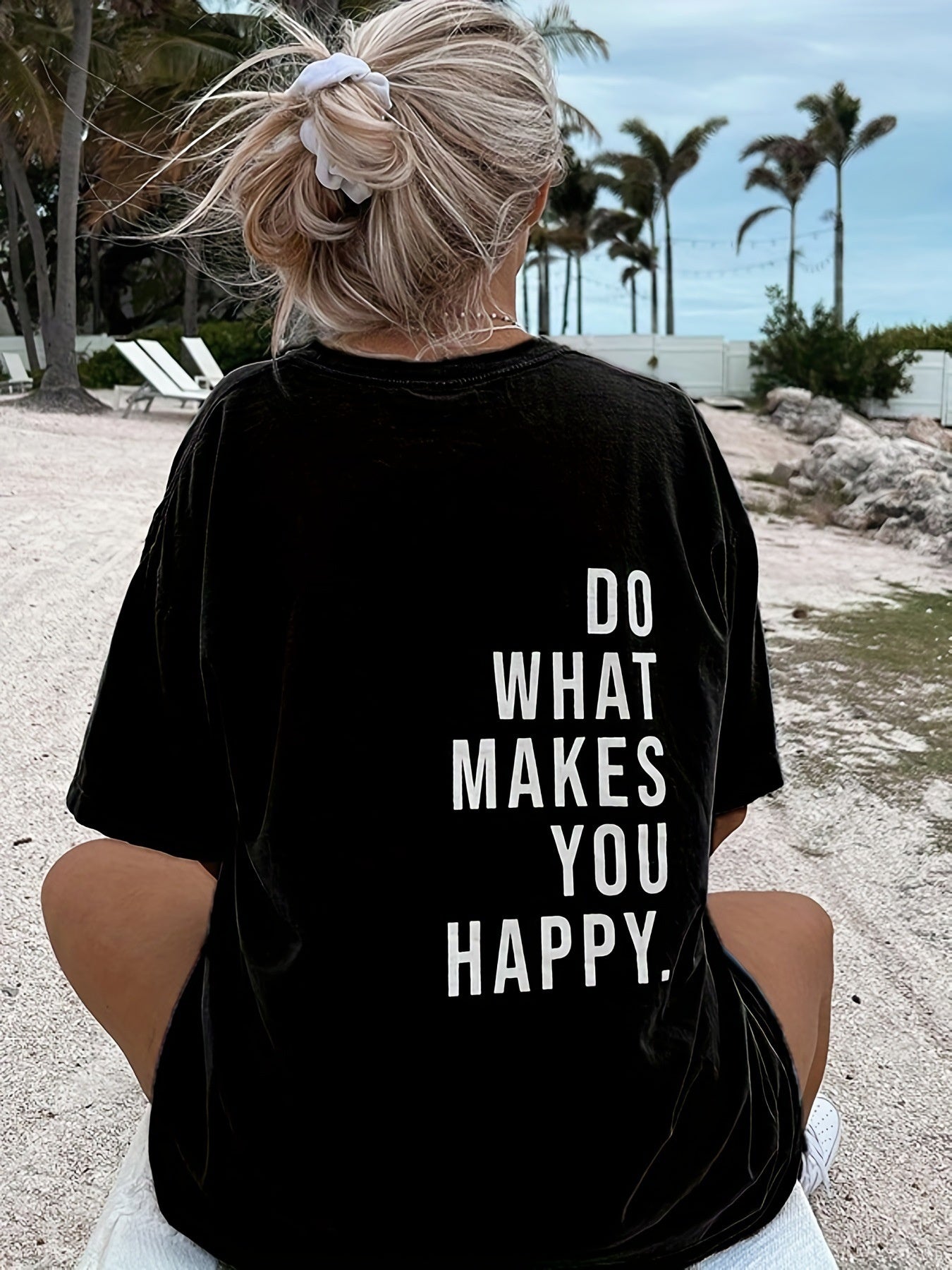 Playera Casual con Estampado "DO WHAT" para Mujer